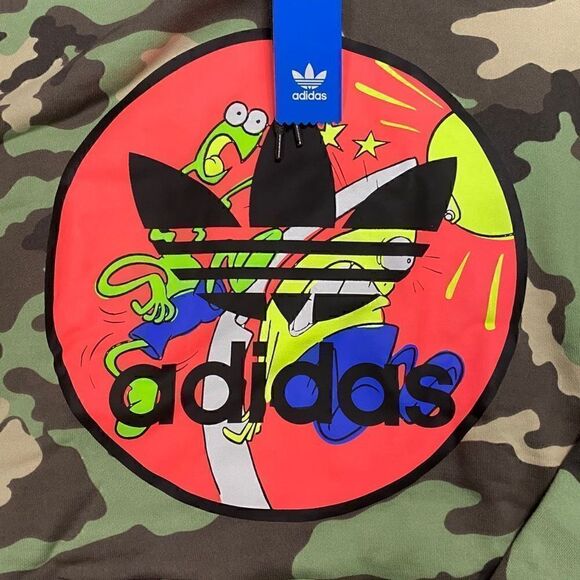 Adidas Originals x Jeremy Scott Mens size Medium Camouflage Hoodie H53373 New - Picture 4 of 11